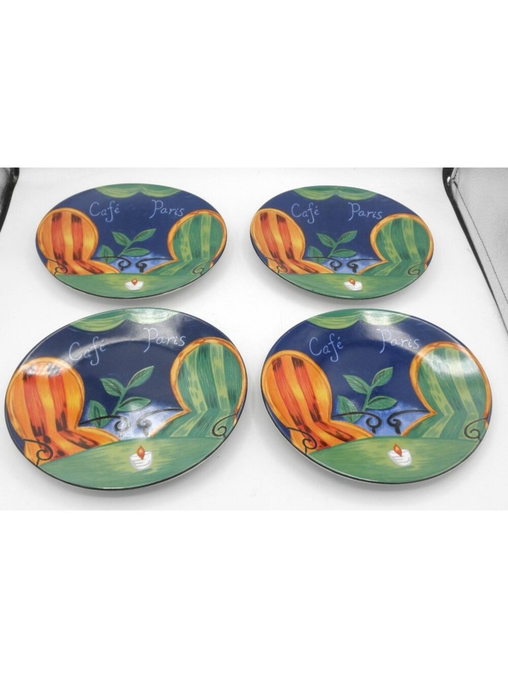 Café Paris by Sango 8-38 Inch Salad Plates Set of 4 Pattern Code: SANCAPA
